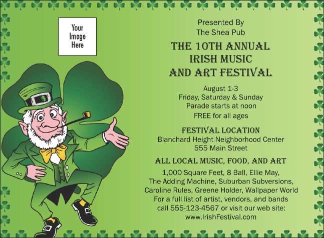 St. Patrick's Day Invitation Product Front