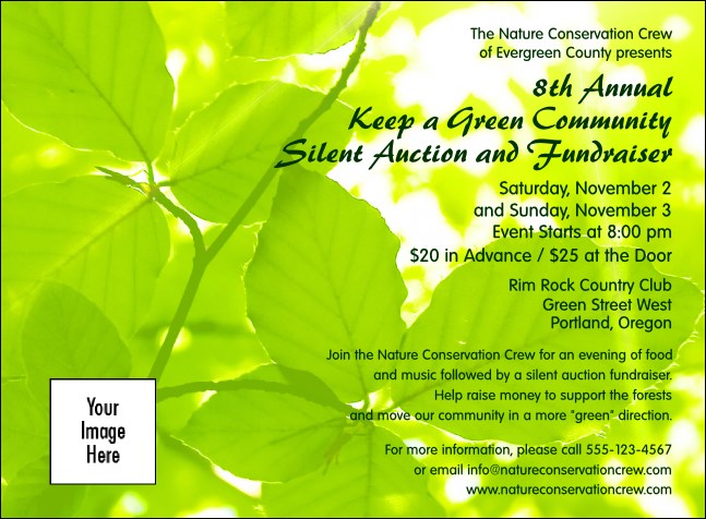Nature Series - Green Leaves Invitation