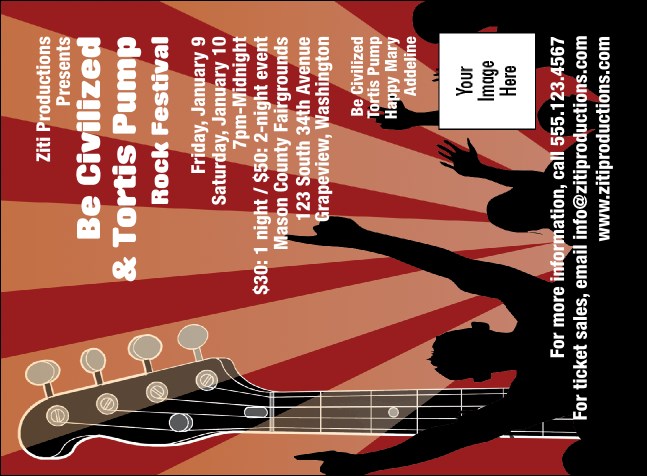 Rock Concert Invitation Product Front