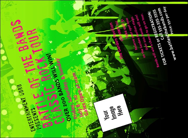 Rock Concert Green Invitation