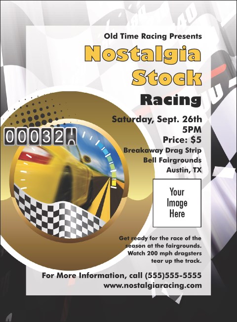 Stock Car Racing Invitation Product Front