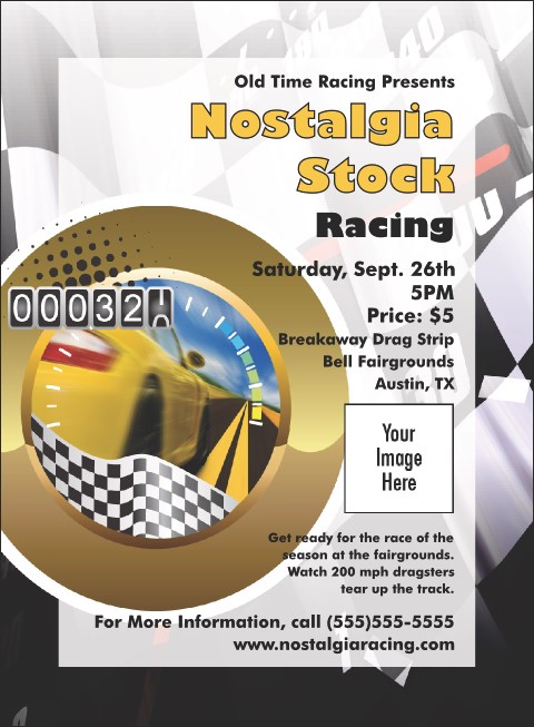 Stock Car Racing Invitation