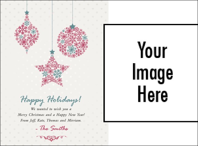 Snowflake Ornament Picture Invitation
