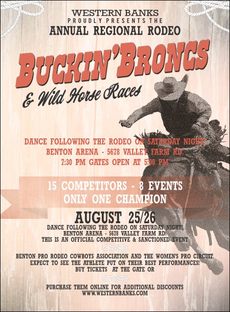 Bucking Bronco Rodeo Invitation