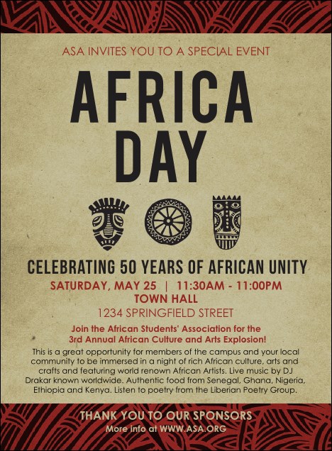 African Theme Invitation