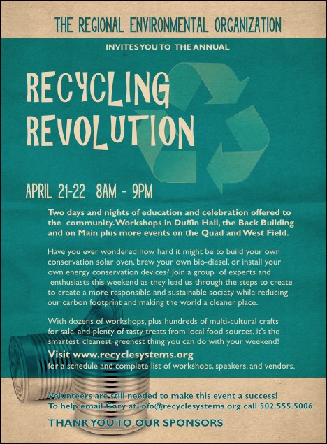 Recycling Symbol Invitation