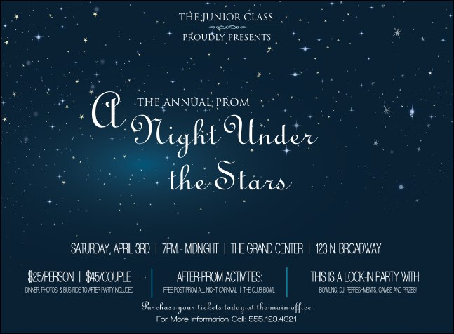 Star Theme Invitation