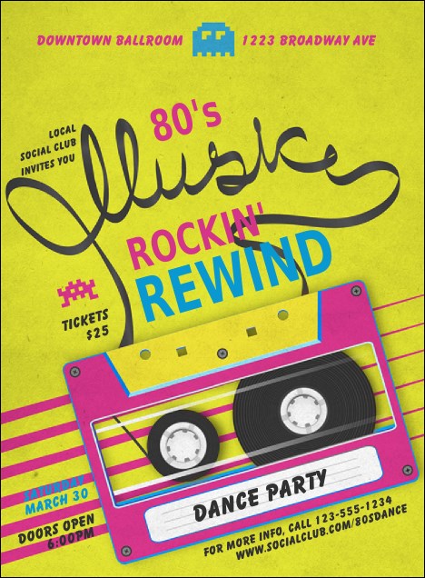 80s Music Invitation