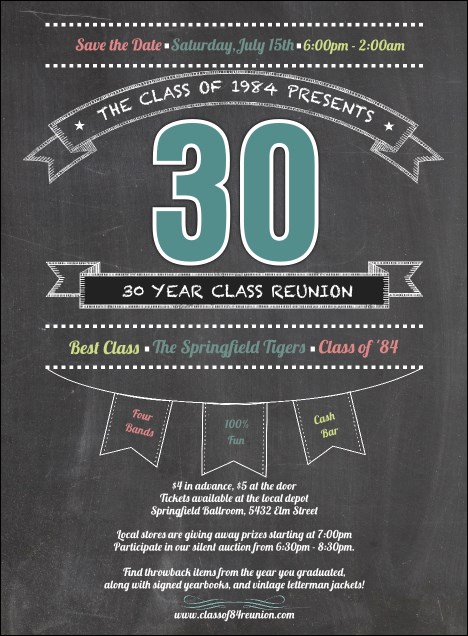 Class Reunion Invitation Product Front