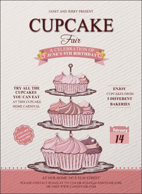 Cupcake Invitation Product Front