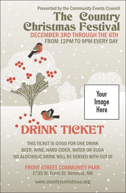 Winter Bird Drink Ticket