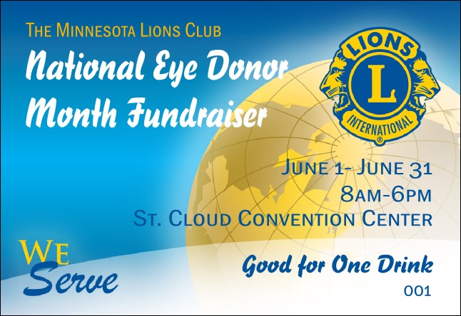 Lions Club International Drink Ticket 001