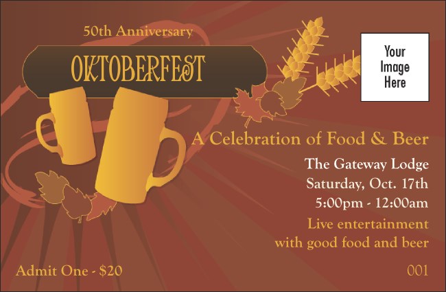 Oktoberfest Red Drink Ticket