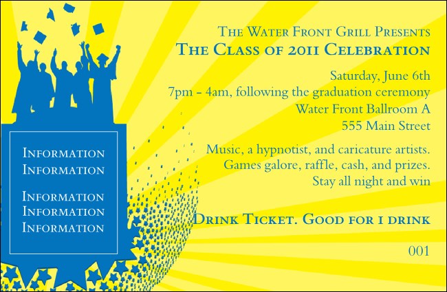 Bright Ideas Graduation Drink Ticket