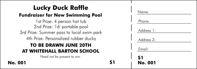 All Purpose Raffle Ticket 001
