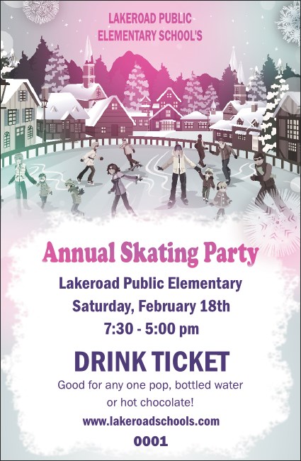 Skating Party Drink Ticket Product Front