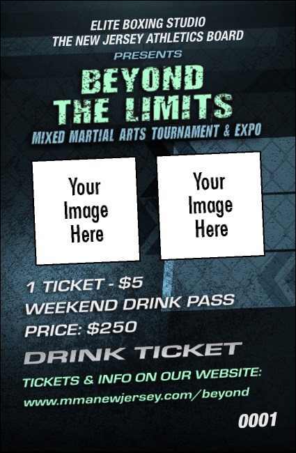 MMA Main Event Drink Ticket (Blue)