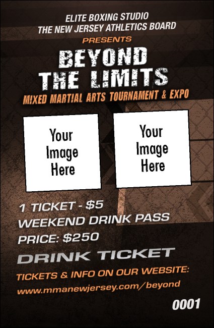 MMA Main Event Drink Ticket (Brown)