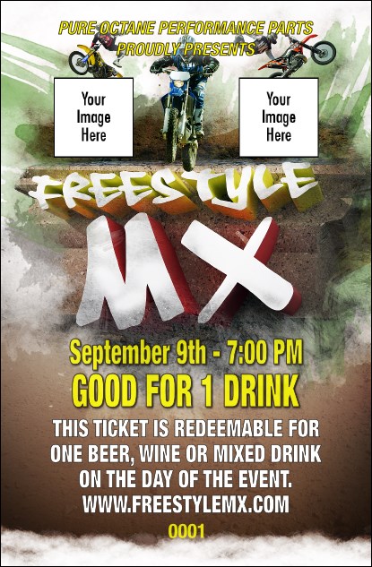 Freestyle MX Drink Ticket Product Front