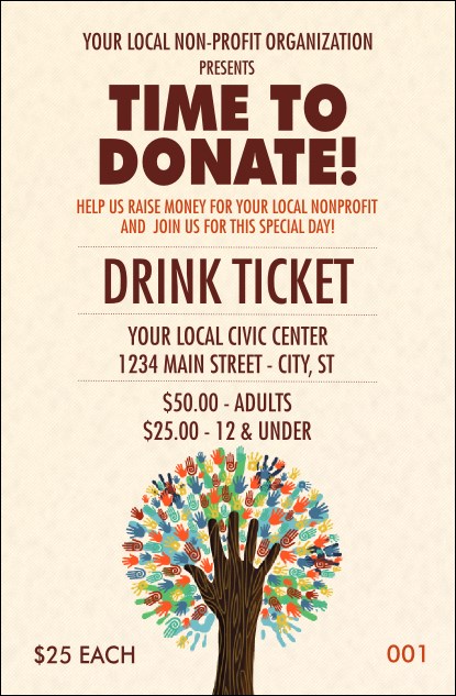 Fundraiser Tree Drink Ticket Product Front