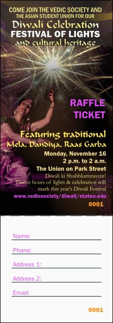 Diwali Raffle Ticket