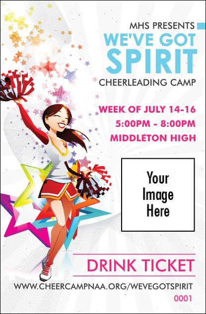 Cheerleading Spirit Drink Ticket