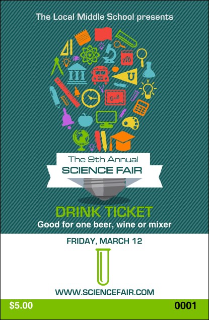 Science Fair Drink Ticket Product Front