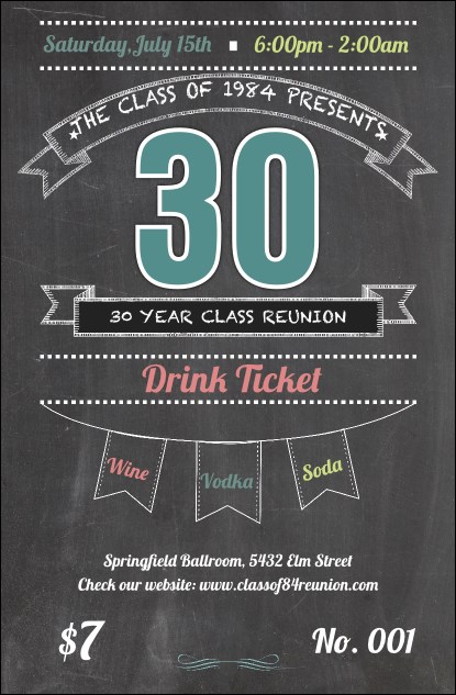 Class Reunion Drink Ticket