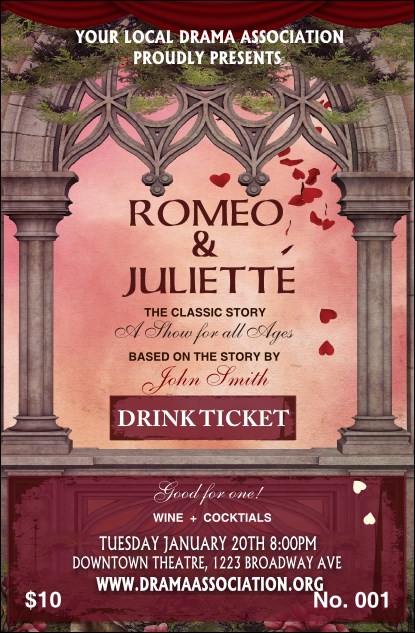 Romeo and Juliet Drink Ticket