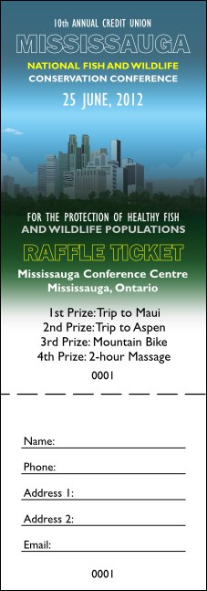 Mississauga Raffle Ticket Product Front