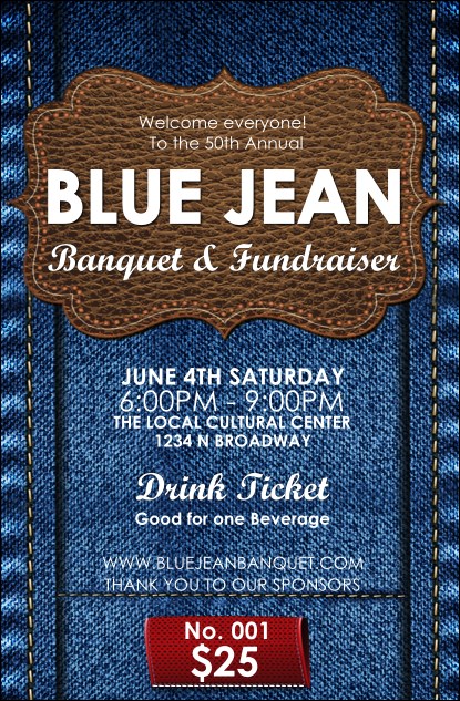 Blue Jeans Drink Ticket