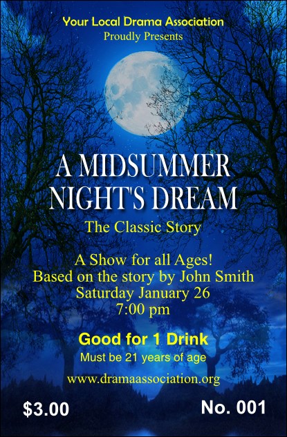 Midsummer Night's Dream Drink Ticket