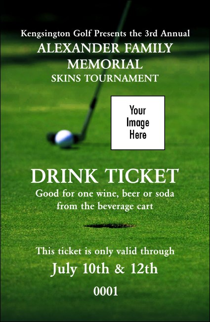 Golf Photo Drink Ticket