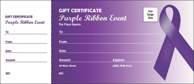 Purple Ribbon Gift Card