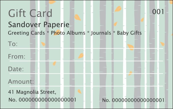 Gift Card - Natural Theme Birch