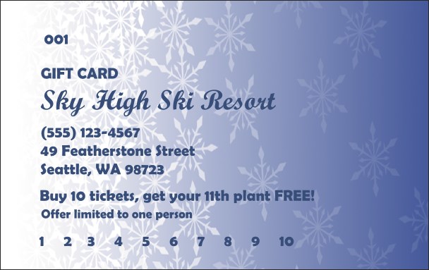 Winter Blizzard Gift Card