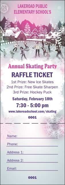 Skating Party Raffle Product Front