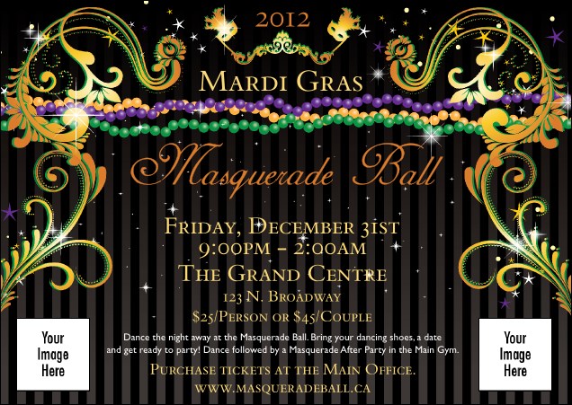 Mardi Gras Beads Postcard Product Front