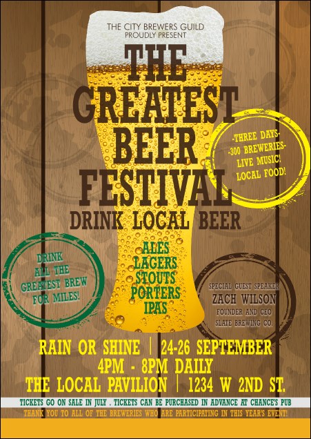 Beer Festival Postcard Product Front