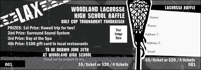 Lacrosse Stick Raffle Ticket