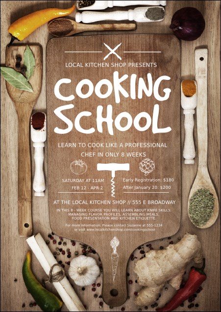 Cooking School Postcard