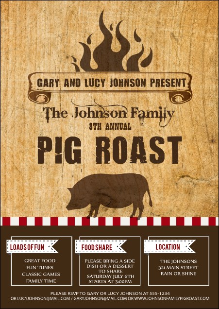 Pig Roast Postcard Product Front
