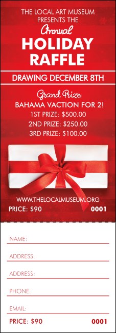 Holiday Gift Raffle Ticket