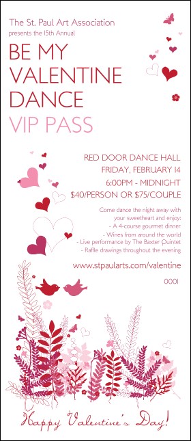 Valentine Love Birds VIP Pass