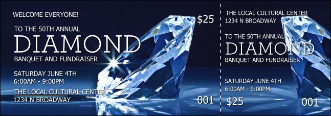 Diamond Event Ticket Product Front