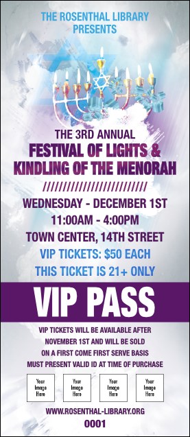 Hanukkah Abstract VIP Pass