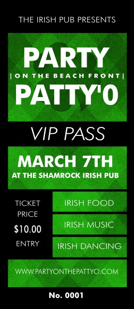 St. Patrick's Day Plaid VIP Pass Product Front