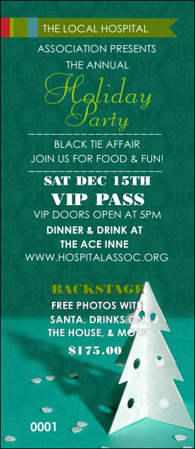 Paper Christmas Tree VIP Pass