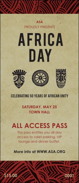 African Theme VIP Pass Product Front