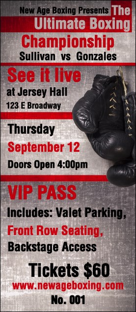 Boxing Gloves VIP Pass Product Front